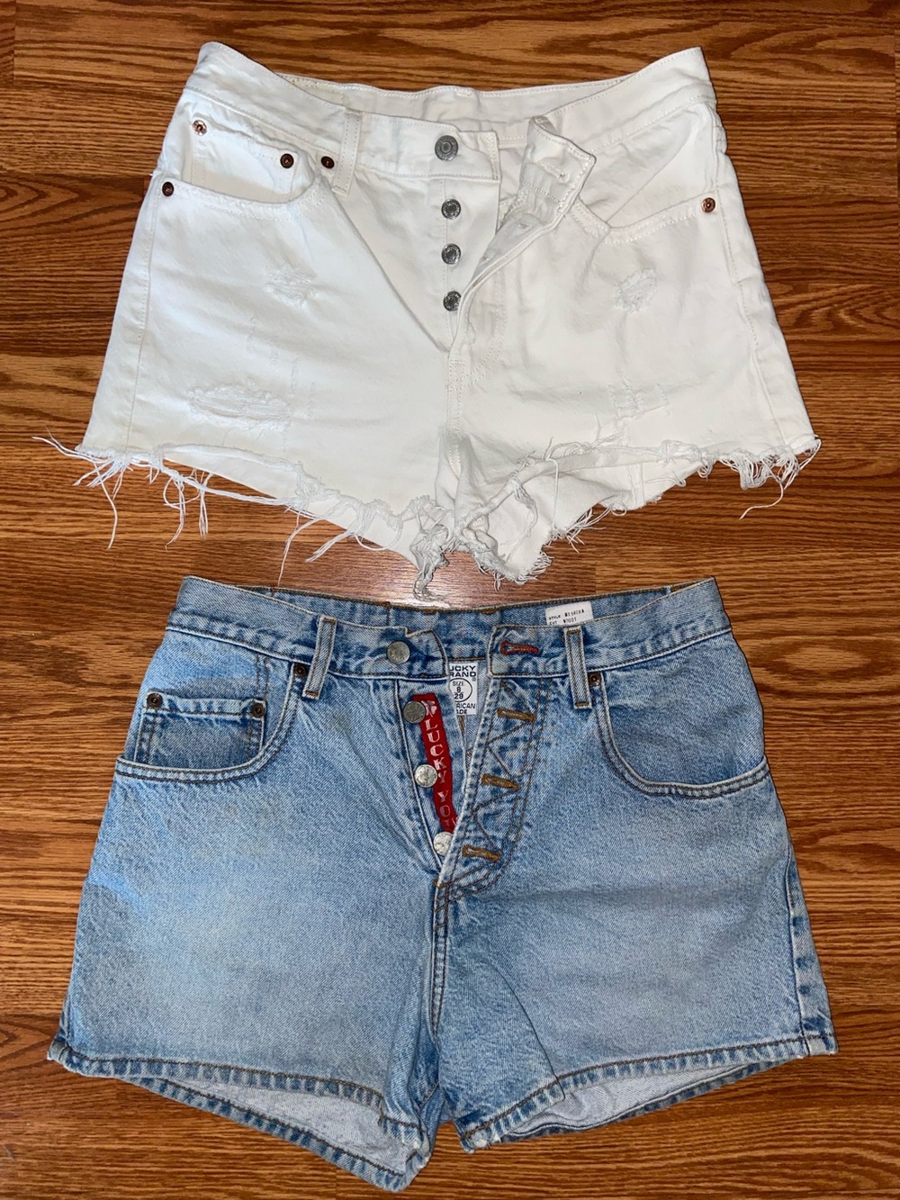 Levi’s and Lucky jean shorts size 28